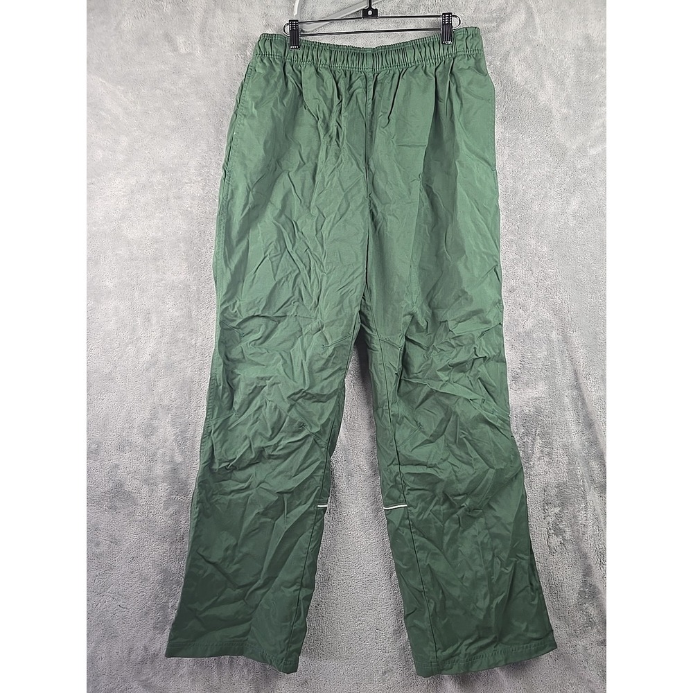 Vintage Y2K Nike Bauer‎ Pants Mens Size L Green Nylon Windbreaker Athletic Lined